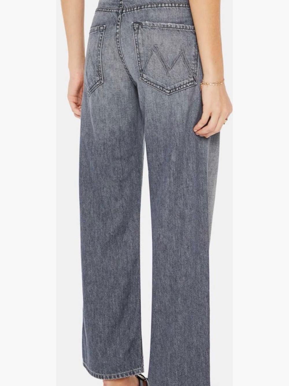 Mother Superior Dodger Ankle Off the Beaten Patch Wide Leg Jeans 29